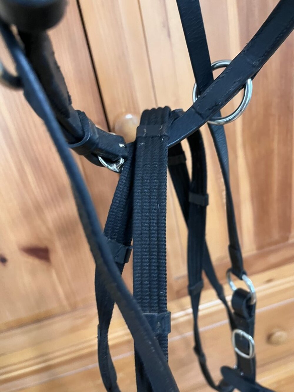 Horze bitless bridle: Black horse size. Like new. - Picture 6 of 7